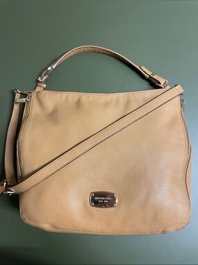 Michael Kors Pebbled Leather Shoulder Hobo Bag